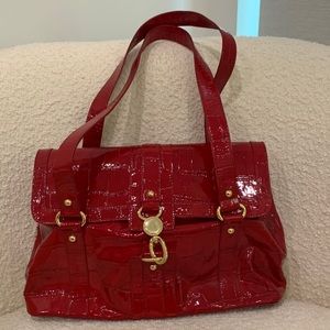 Bloomingdale’s red patent purse
